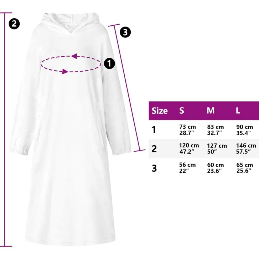 vidaXL Sudadera manta s Franela White Sale