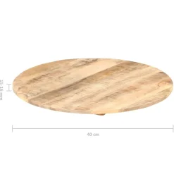 vidaXL Accesorios Para Mesas-Superficie de mesa redonda madera maciza de mango 15-16 mm 40cm