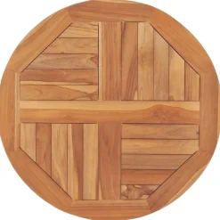 vidaXL Superficie de mesa redonda madera maciza de teca 2,5 cm 60 cm