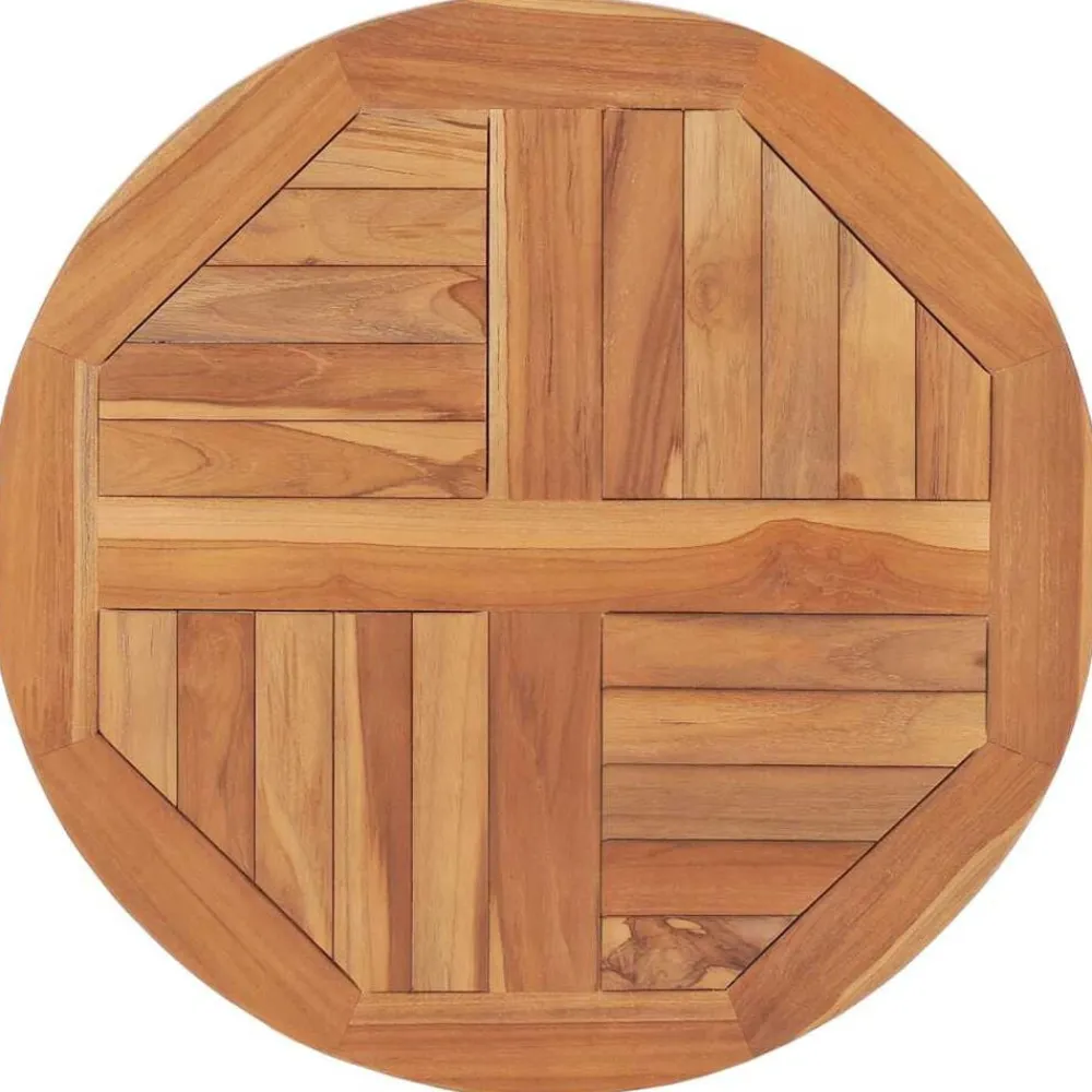 vidaXL Superficie de mesa redonda madera maciza de teca 2,5 cm 60 cm