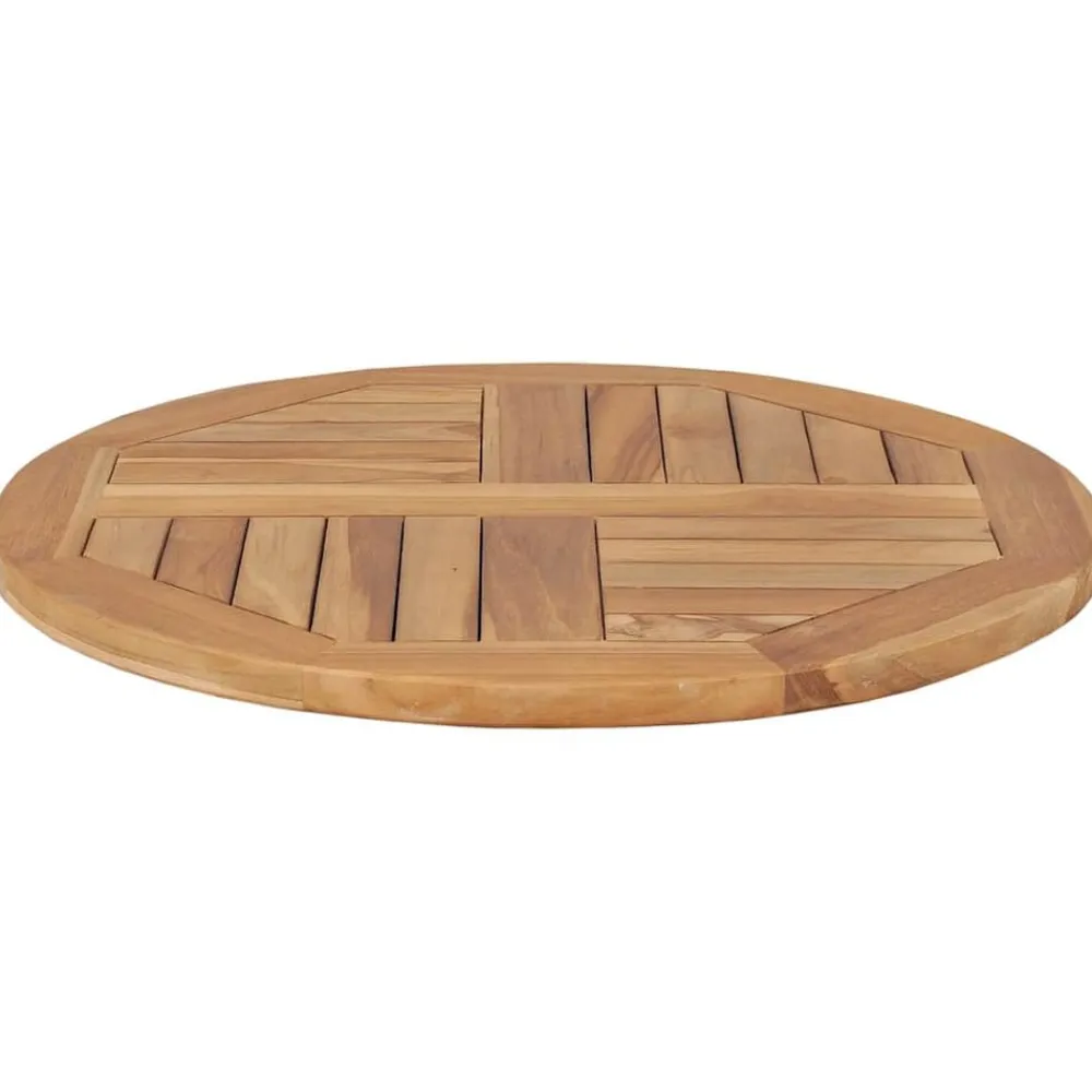vidaXL Superficie de mesa redonda madera maciza de teca 2,5 cm 60 cm