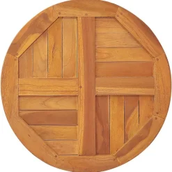 vidaXL Superficie de mesa redonda madera maciza de teca 2,5 cm 60 cm