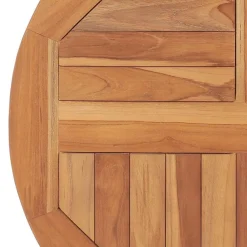 vidaXL Superficie de mesa redonda madera maciza de teca 2,5 cm 60 cm