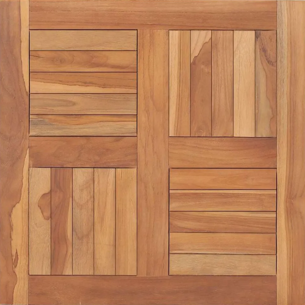 vidaXL Accesorios Para Mesas-Superficie de mesa de madera maciza de teca 60x60x2,5 cm