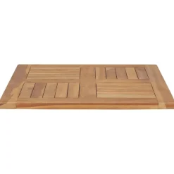 vidaXL Accesorios Para Mesas-Superficie de mesa de madera maciza de teca 60x60x2,5 cm