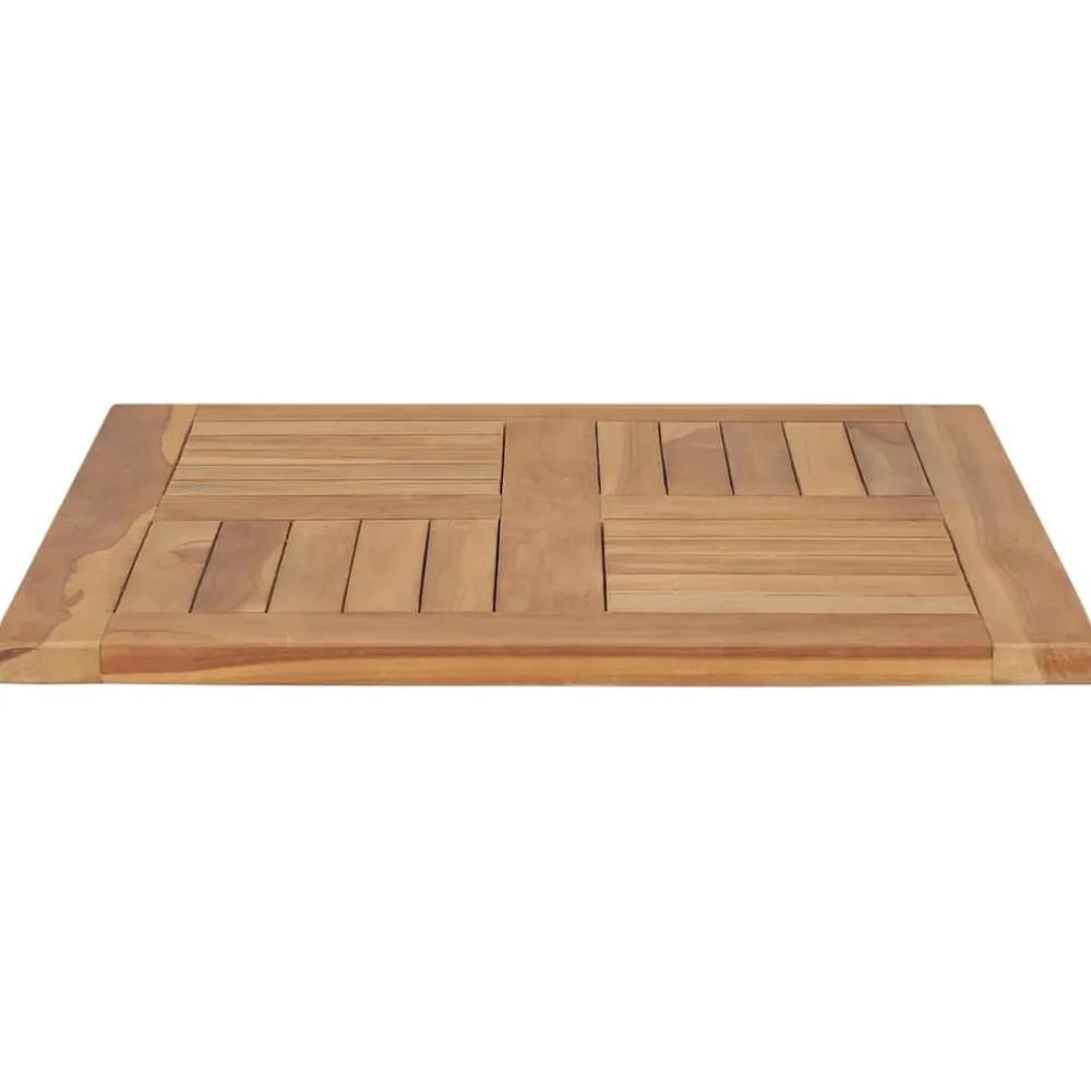 vidaXL Accesorios Para Mesas-Superficie de mesa de madera maciza de teca 60x60x2,5 cm