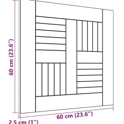 vidaXL Accesorios Para Mesas-Superficie de mesa de madera maciza de teca 60x60x2,5 cm