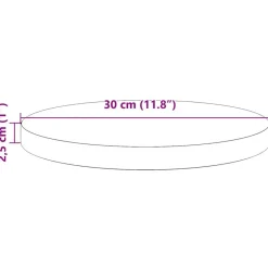 vidaXL Accesorios Para Mesas-Superficie de mesa madera maciza de pino Ø30x2,5 cm