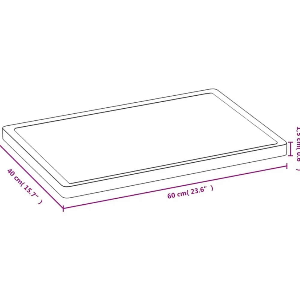 vidaXL Tabla de cortar de bambú 40x60x1,5 cm Sale