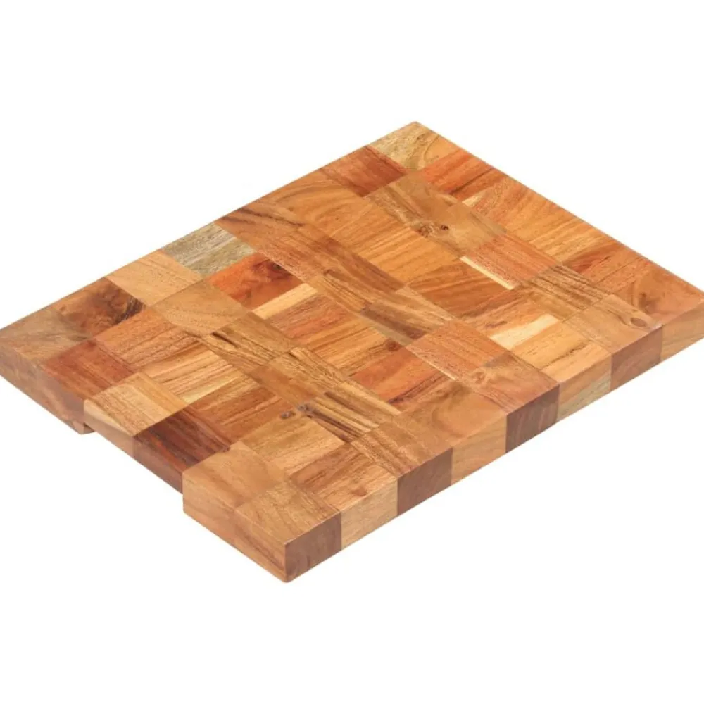 vidaXL Cocina Y Comedor-Tabla de cortar de madera maciza de acacia 40x30x3,8 cm