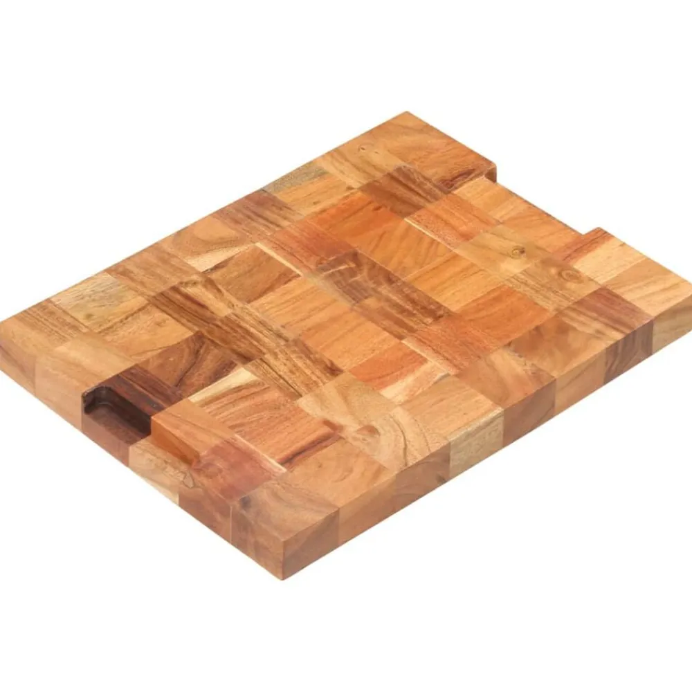 vidaXL Cocina Y Comedor-Tabla de cortar de madera maciza de acacia 40x30x3,8 cm