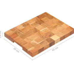 vidaXL Cocina Y Comedor-Tabla de cortar de madera maciza de acacia 40x30x3,8 cm