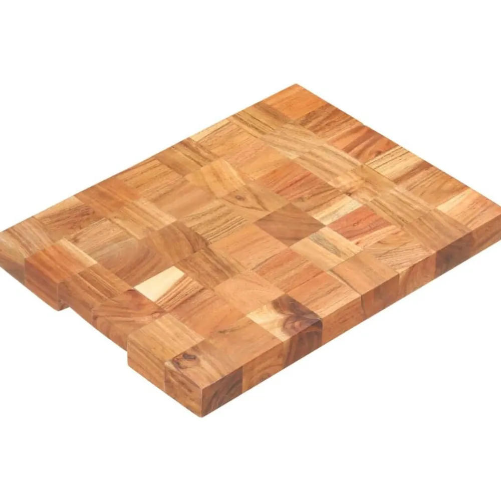 vidaXL Cocina Y Comedor-Tabla de cortar de madera maciza de acacia 40x30x3,8 cm