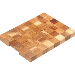 vidaXL Cocina Y Comedor-Tabla de cortar de madera maciza de acacia 40x30x3,8 cm