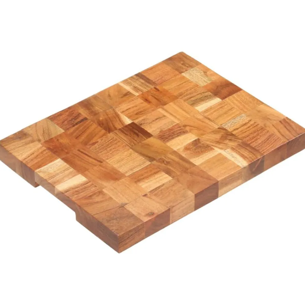 vidaXL Cocina Y Comedor-Tabla de cortar de madera maciza de acacia 40x30x3,8 cm