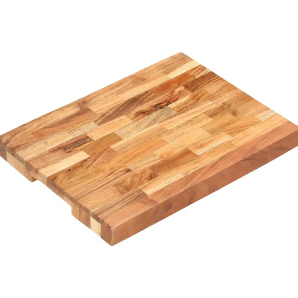 vidaXL Cocina Y Comedor-Tabla de cortar de madera maciza de acacia 40x30x4 cm