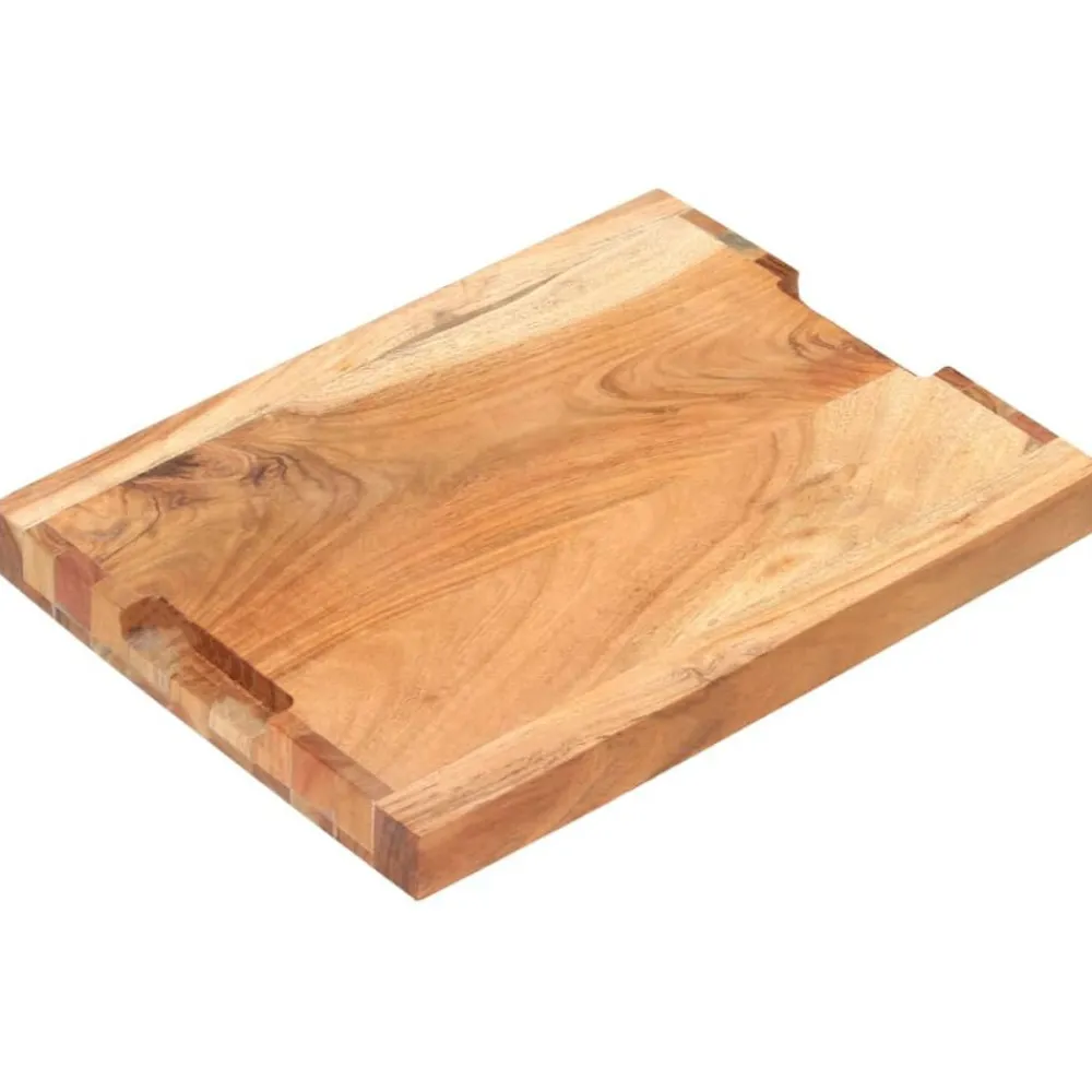 vidaXL Cocina Y Comedor-Tabla de cortar de madera maciza de acacia 40x30x4 cm