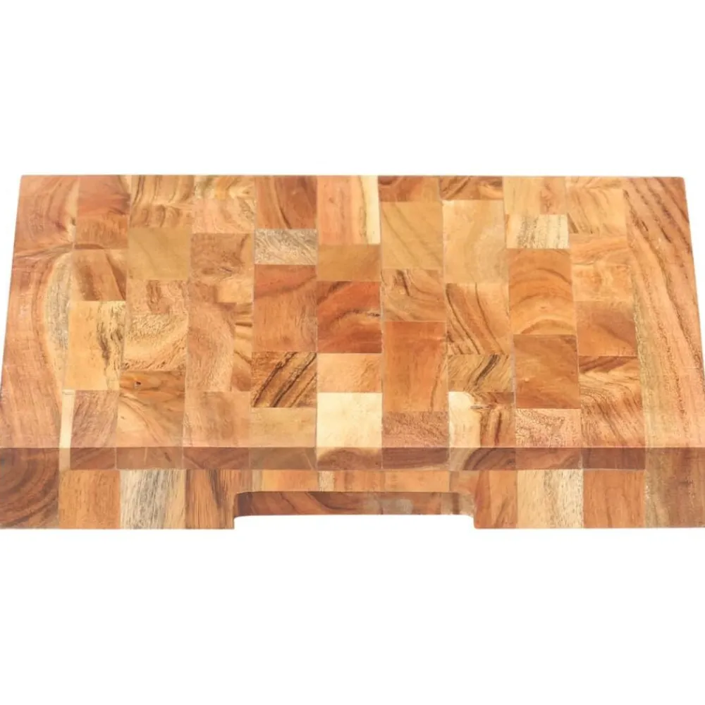 vidaXL Cocina Y Comedor-Tabla de cortar de madera maciza de acacia 40x30x4 cm