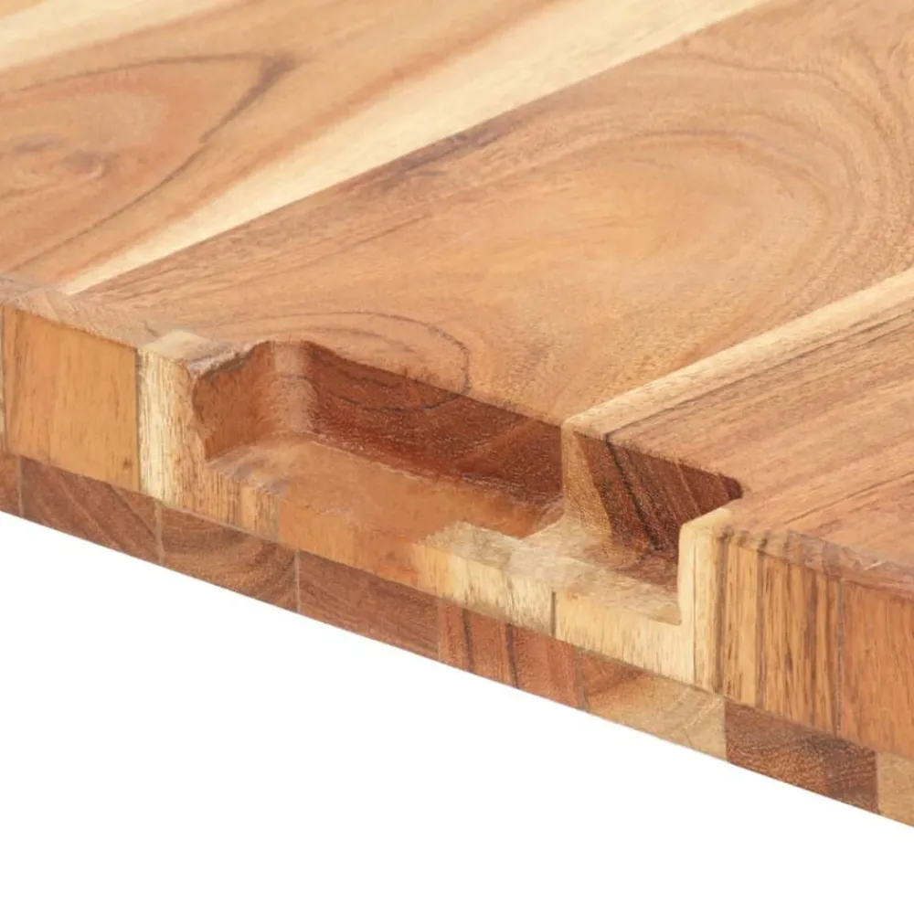 vidaXL Cocina Y Comedor-Tabla de cortar de madera maciza de acacia 40x30x4 cm