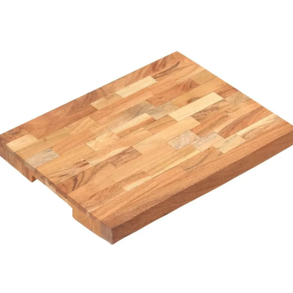 vidaXL Cocina Y Comedor-Tabla de cortar de madera maciza de acacia 40x30x4 cm