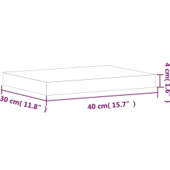 vidaXL Tabla de cortar madera maciza de haya 40x30x4 cm Clearance