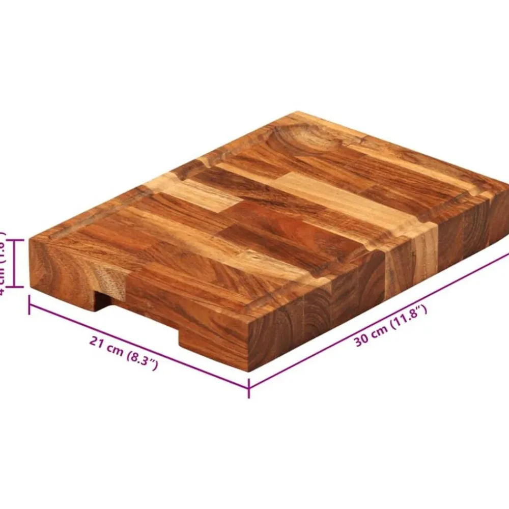 vidaXL Tabla de cortar madera maciza de acacia 30x21x4 cm Best