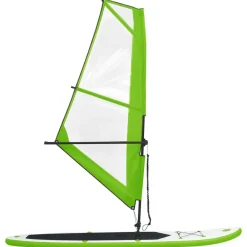 vidaXL Actividades Al Aire Libre-Tabla de paddle surf inflable con vela y blanca