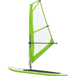 vidaXL Actividades Al Aire Libre-Tabla de paddle surf inflable con vela y blanca