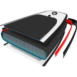 vidaXL Tabla de paddle surf inflable con vela y blanco Negro Hot