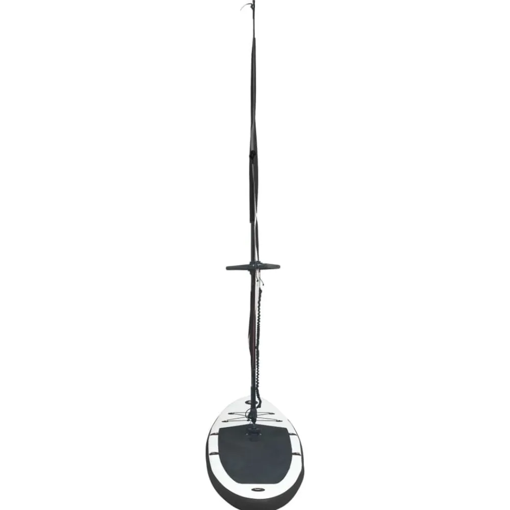 vidaXL Tabla de paddle surf inflable con vela y blanco Negro Hot