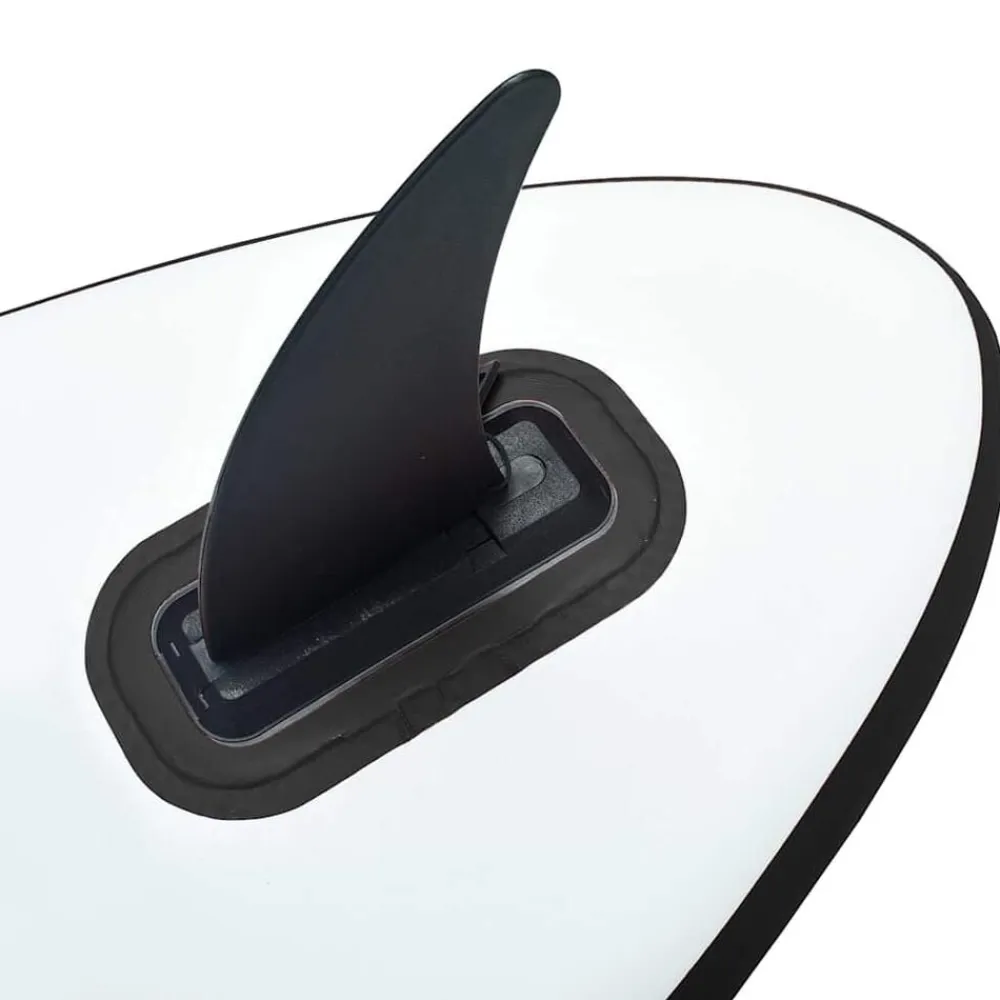 vidaXL Tabla de paddle surf inflable con vela y blanco Negro Hot