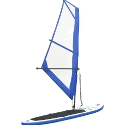 vidaXL Tabla de paddle surf inflable con vela y blanca Azul Online