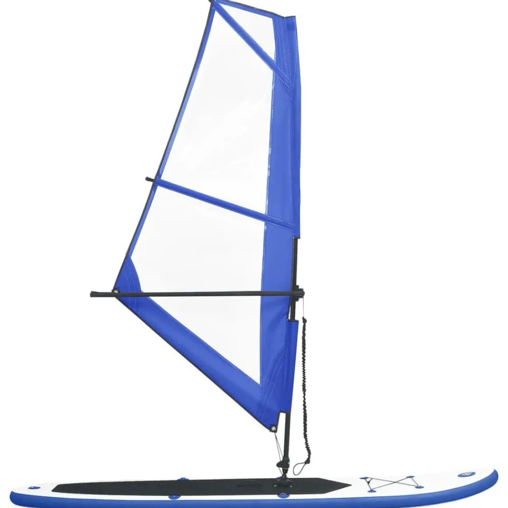 vidaXL Tabla de paddle surf inflable con vela y blanca Azul Online