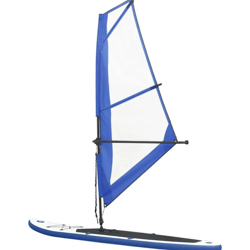 vidaXL Tabla de paddle surf inflable con vela y blanca Azul Online