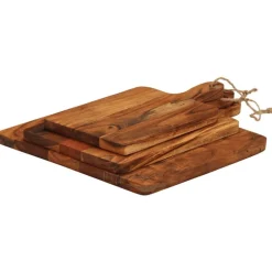 vidaXL Cocina Y Comedor-Tablas de cortar 3 piezas madera maciza de acacia