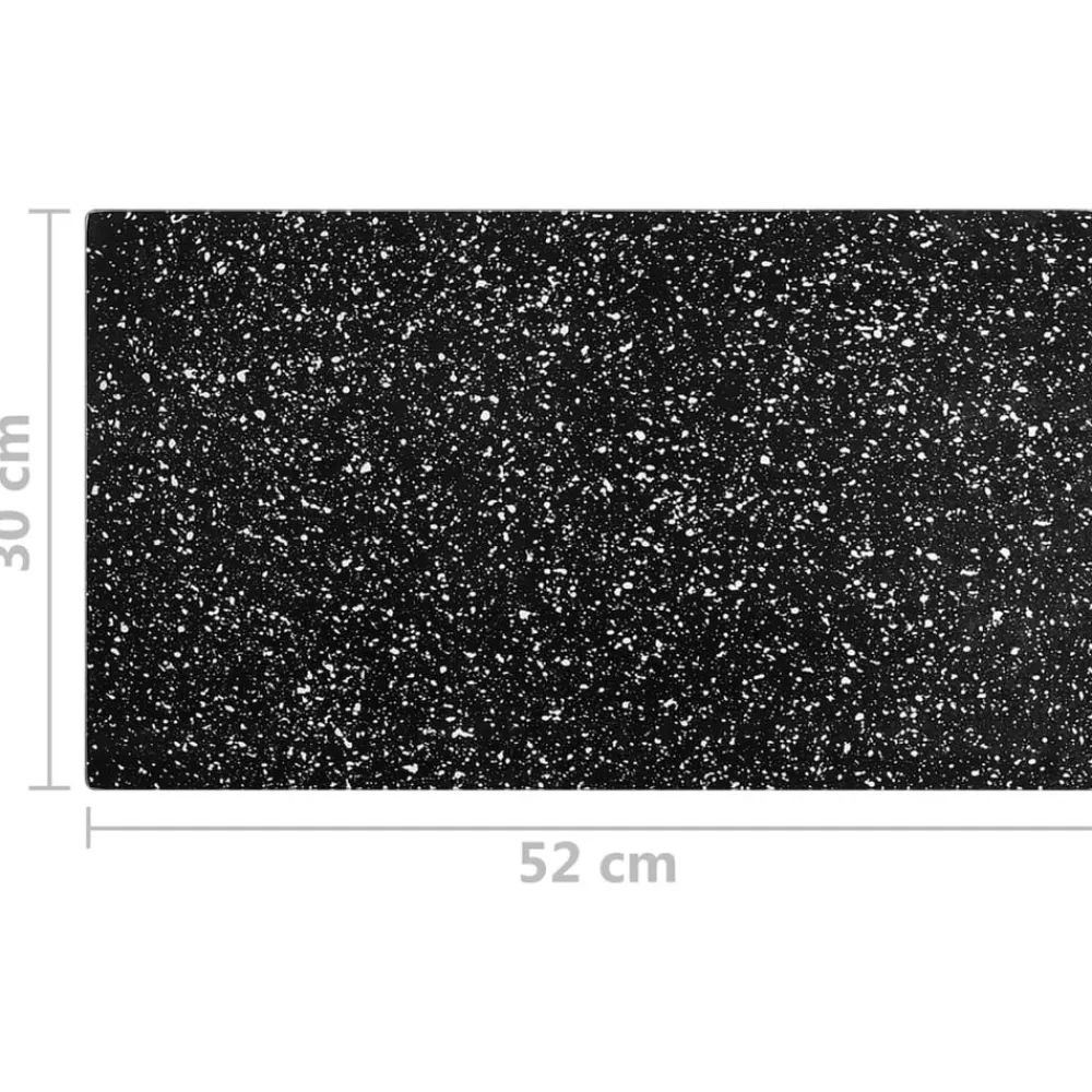 vidaXL Tablas de cortar 2 uds patrón de granito vidrio templado Negro Sale