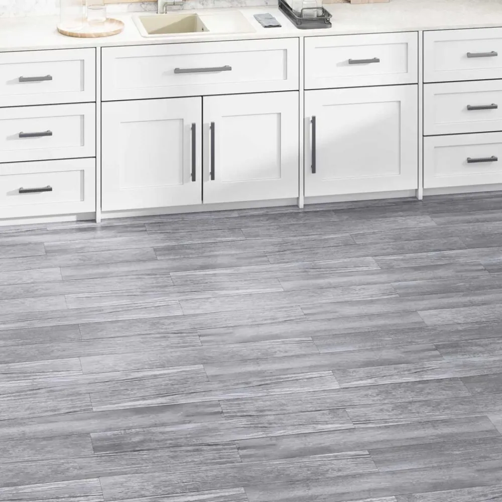 vidaXL Materiales De Construcción-Tablas de Suelo 36 pcs Gris 5,02 m² PVC