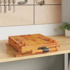 vidaXL Accesorios De Bricolaje-Tablero banco de trabajo con tornillo banco madera 52x44x9,5 cm
