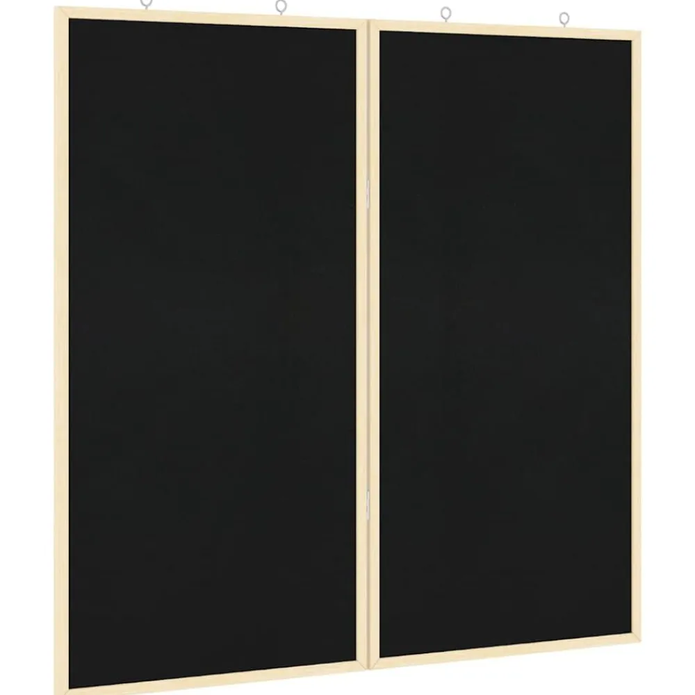 vidaXL Tablero de Anuncios Manual Negro 80 x 80 x 1.4 cm