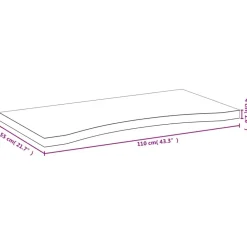 vidaXL Tablero de escritorio de bambú 110x55x4 cm Clearance