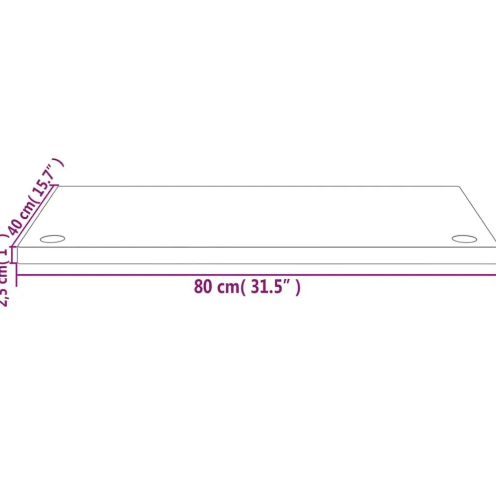 vidaXL Accesorios Para Mobiliario De Oficina-Tablero de escritorio madera maciza de pino 80x40x2,5 cm