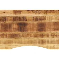 vidaXL Tablero de escritorio con curva madera mango rugosa 90x60x2,5cm Online
