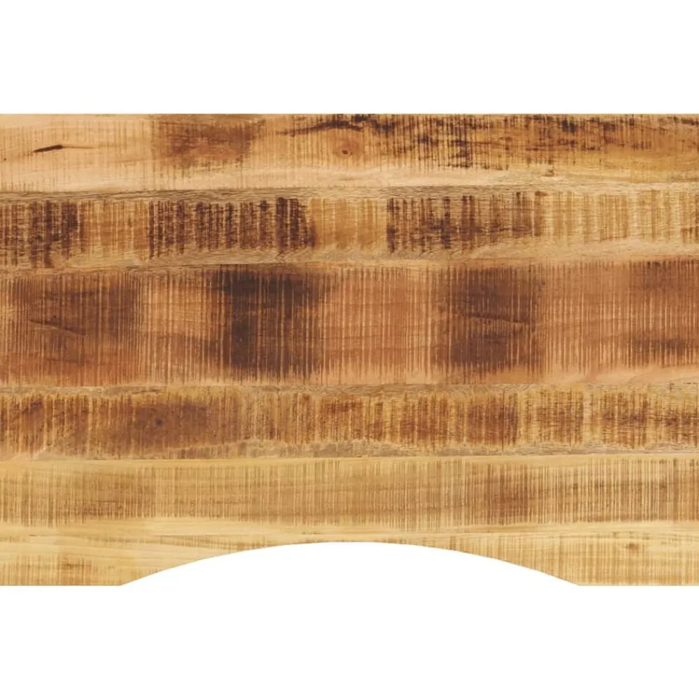 vidaXL Tablero de escritorio con curva madera mango rugosa 90x60x2,5cm Online