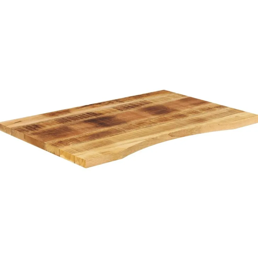 vidaXL Tablero de escritorio con curva madera mango rugosa 90x60x2,5cm Online