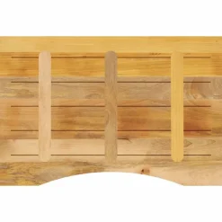 vidaXL Tablero de escritorio con curva madera mango rugosa 90x60x2,5cm Online