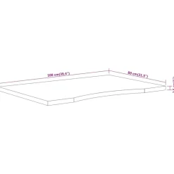 vidaXL Accesorios Para Mesas-Tablero de escritorio rectangular madera acacia 100x80x2,5 cm