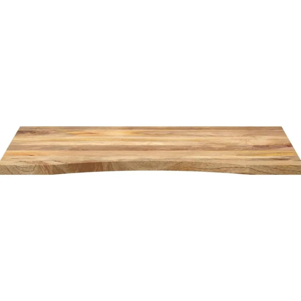 vidaXL Tablero de escritorio con curva madera mango rugosa 90x60x2,5cm