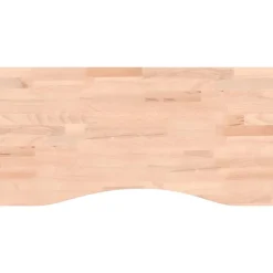 vidaXL Accesorios Para Mobiliario De Oficina-Tablero de escritorio madera maciza de haya 80x(36-40)x2,5 cm