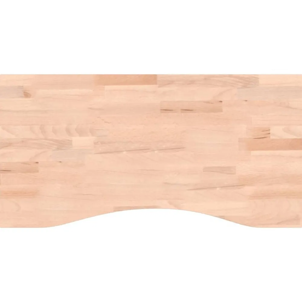 vidaXL Accesorios Para Mobiliario De Oficina-Tablero de escritorio madera maciza de haya 80x(36-40)x2,5 cm