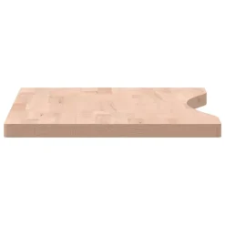 vidaXL Accesorios Para Mobiliario De Oficina-Tablero de escritorio madera maciza de haya 80x(36-40)x2,5 cm